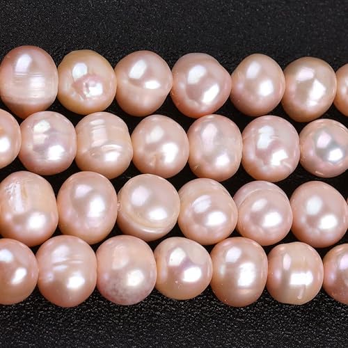 Miniatura 2 de JOE FOREMAN Cuentas de perlas cultivadas de agua dulce para manualidades y fabricación de hebras completas de 15 pulgadas, Piedra