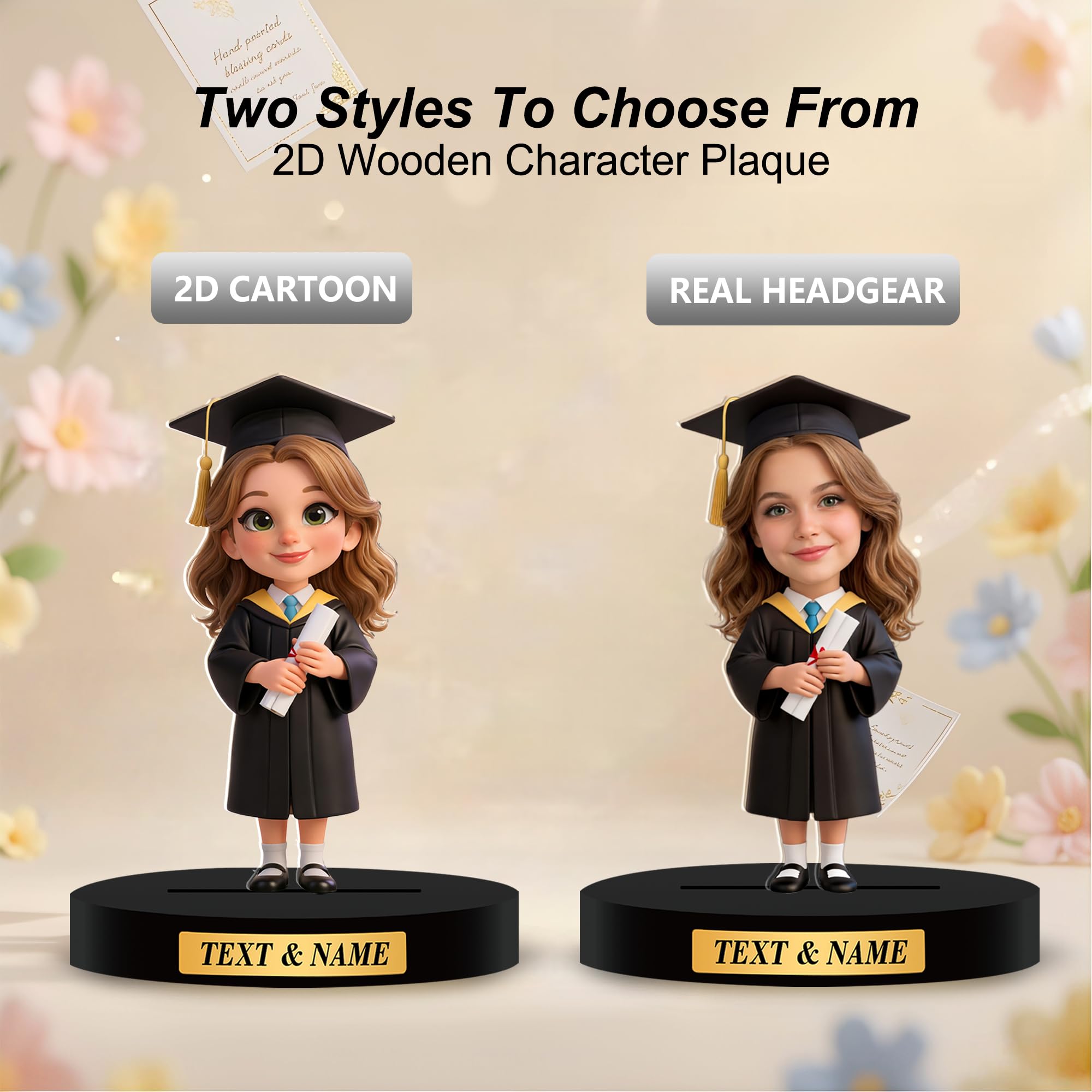 Figuras Graduación Personalizadas a Partir de Fotos, Regalo de Graduación, Decoraciones Escritorio Acrílicas 2D