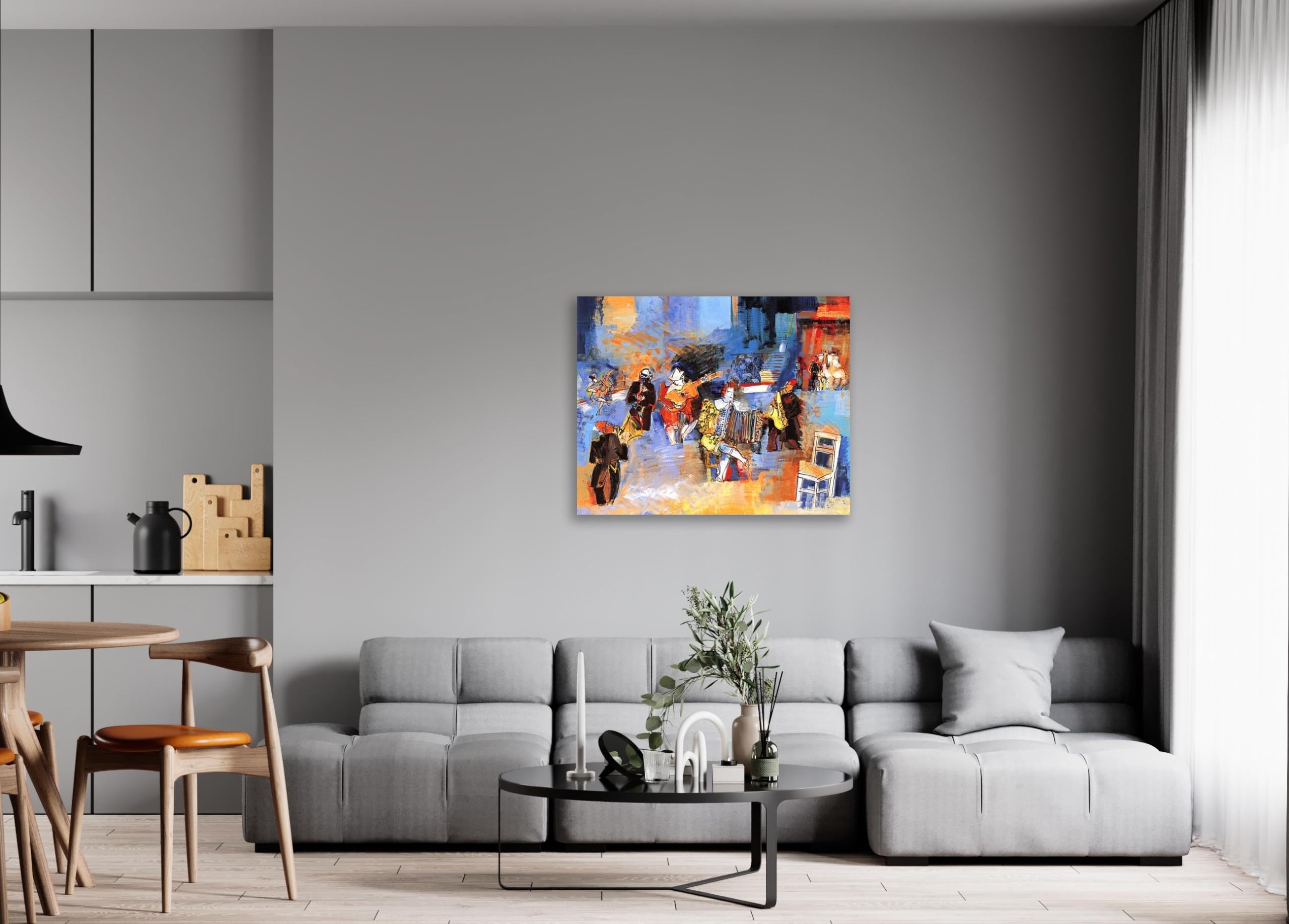 EYEZER Stampe e Quadri su Tela Quadri Famosi Dipinti su Tela Stampa di Immagini Artistica Musical Fantasia Arte della parete Poster e stampe Decorazioni per interni 50x65cm(20x26in) telaio interno
