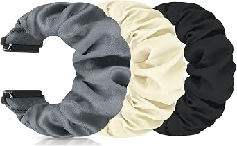Scrunchie Watch Band 16mm 18mm 19mm 20mm 22mm Quick Release Replacement Wristband Elastic Strap Fabric Band for Men Women