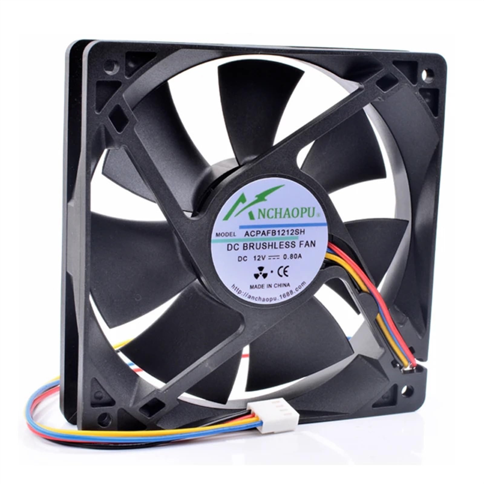 AFB1212SH 12 cm 12025 wentylator 120 mm 12 V 0,80 A 4-liniowy wentylator chłodzący do komputera 4-pinowy serwer szybki