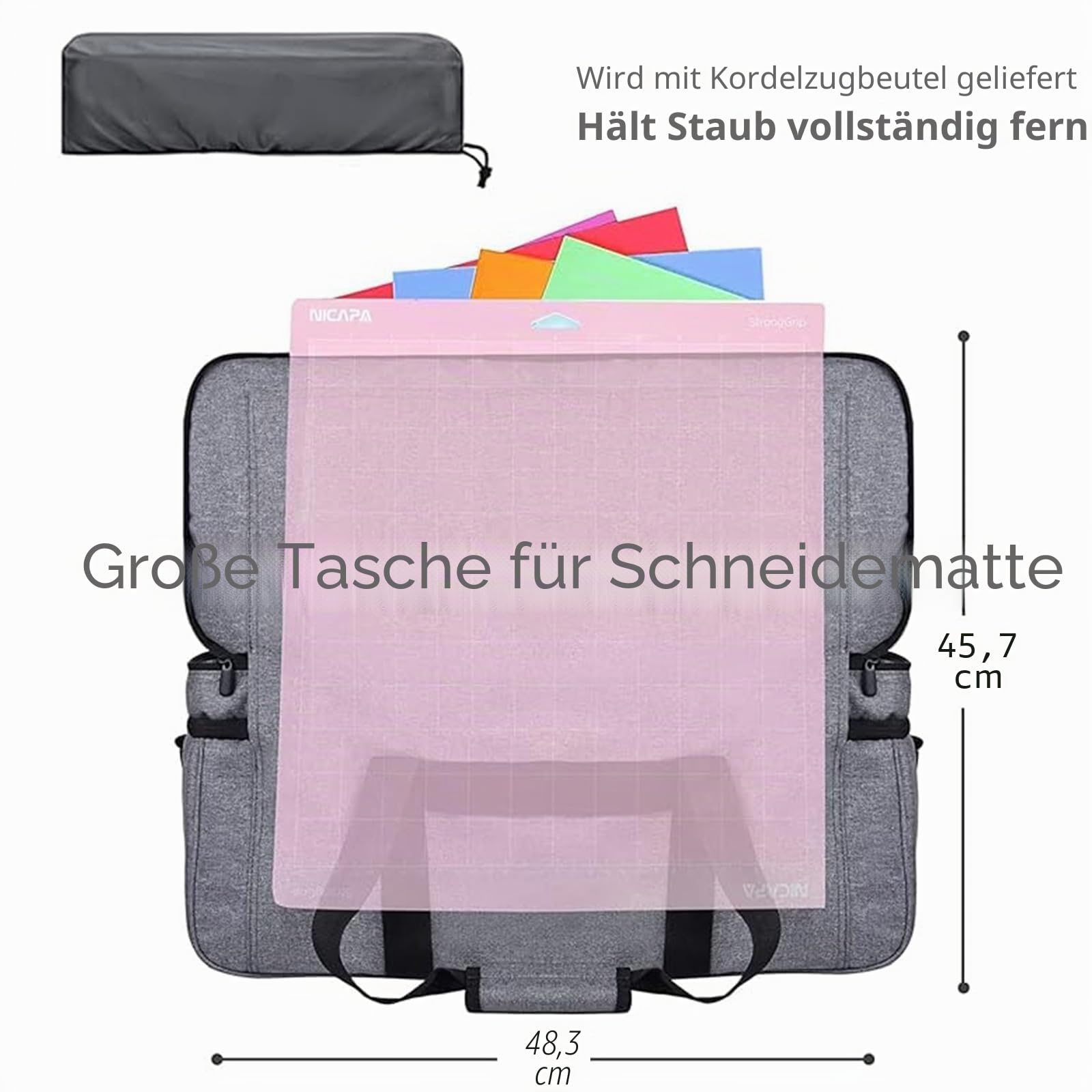 Imagining Tragetasche für Cricut Maker, Cricut-Tasche für Cricut-Maschine mit Abdeckung Kompatibel mit Cricut Explore Air, Air 2, Maker, Maker 3, Organisations- und Aufbewahrungstaschen,