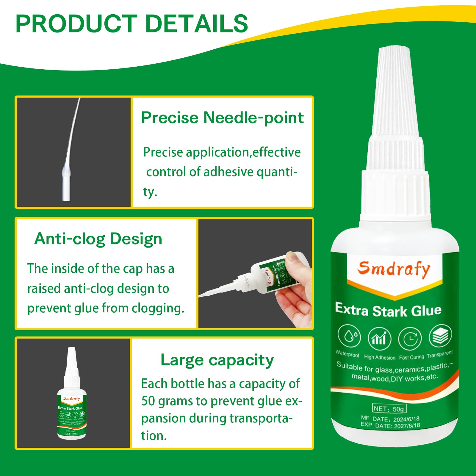 4/2 Pezzi Colla Extra Forte | Super Forza Colla Industriale Di - Foto 3