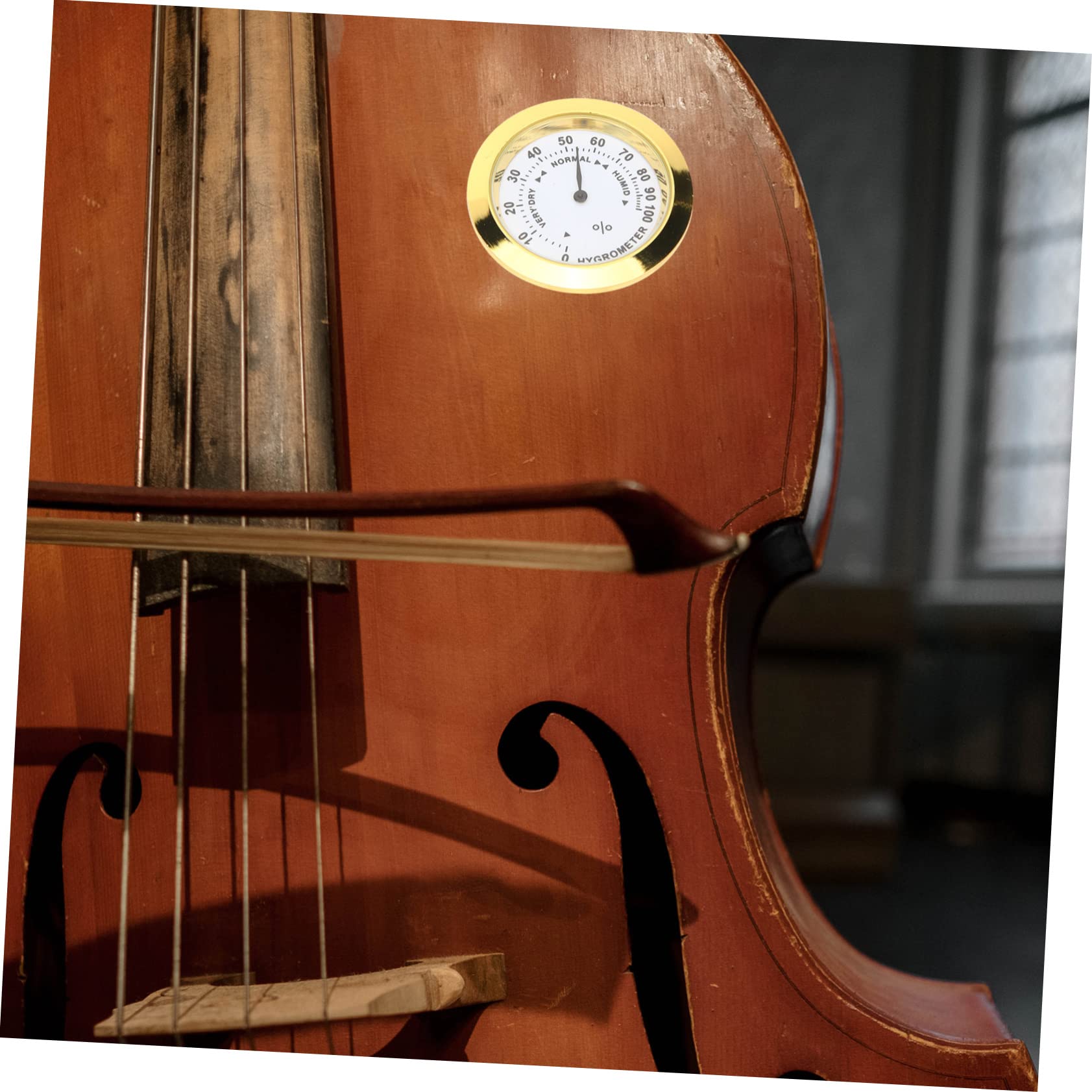Artibetter 4pezzi Igrometro Rotondo Per Misurazione Umidità Per Chitarra e Strumenti Musicali Alta Precisione Design Elegante Compatto e Leggero Per Custodie Di Violino e Chitarra