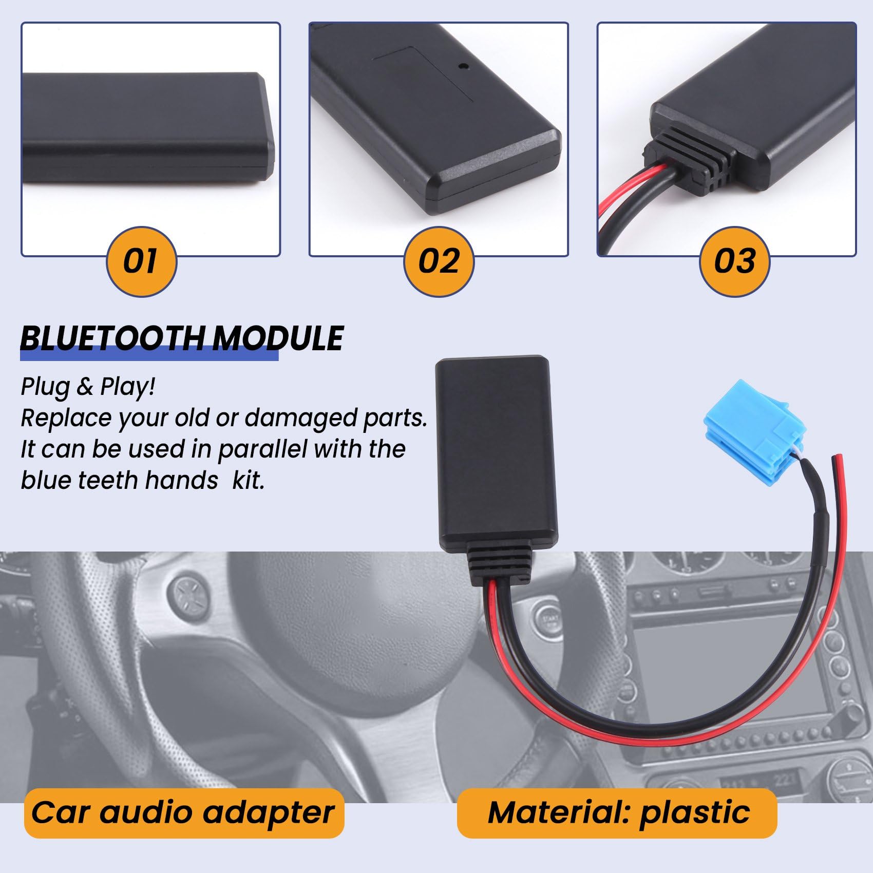 Adattatore Bluetooth Per Auto | Interfaccia Mani Libere Per Radio Fiat 147 156 159 Brera Mito GT