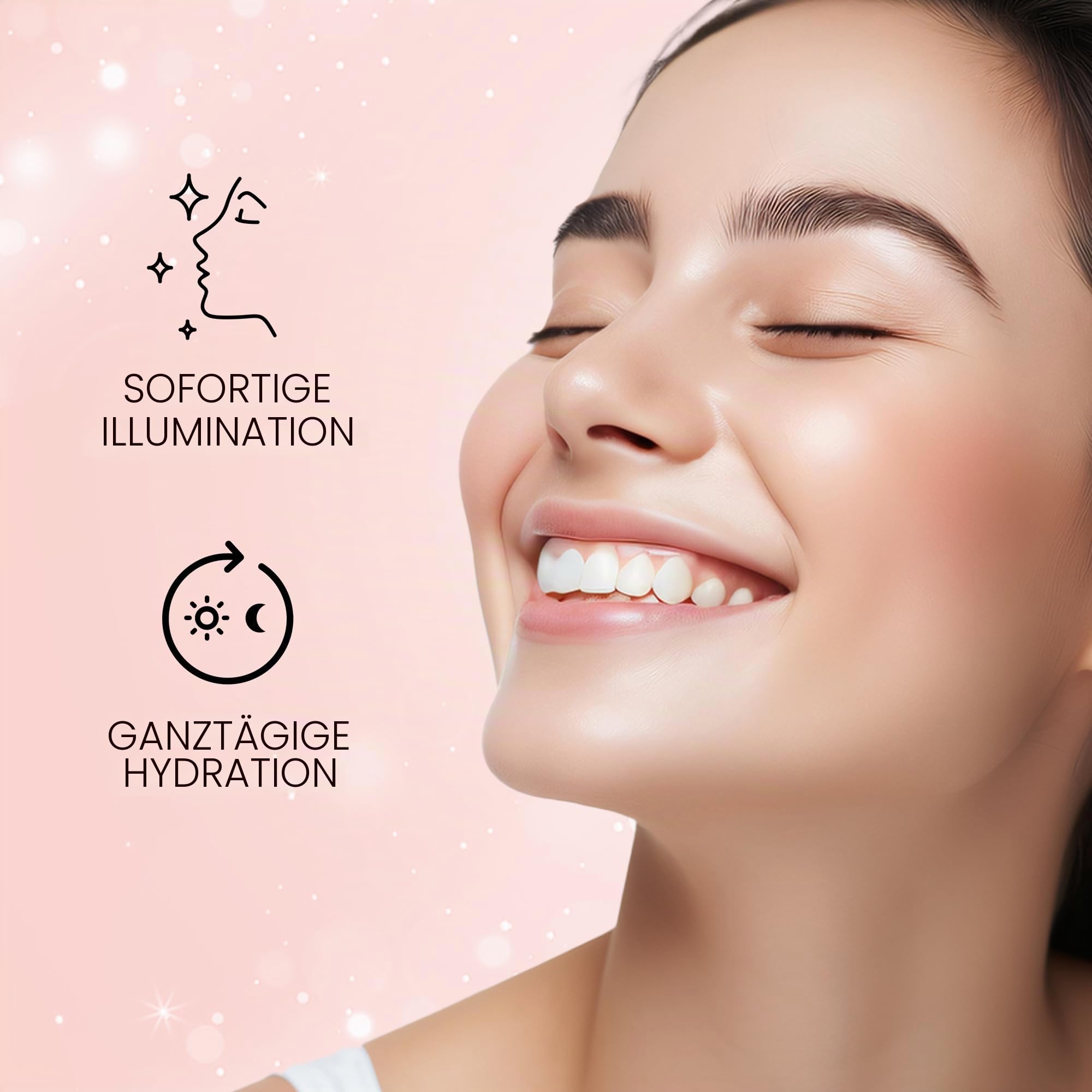 FACES CANADA Stroboskop-Creme – Roségold, 30 ml Grundierung + Highlighter + Feuchtigkeitscreme, Sheabutter und Hyaluronsäure, intensive Hydratation, makellose, strahlende, taufrische Haut