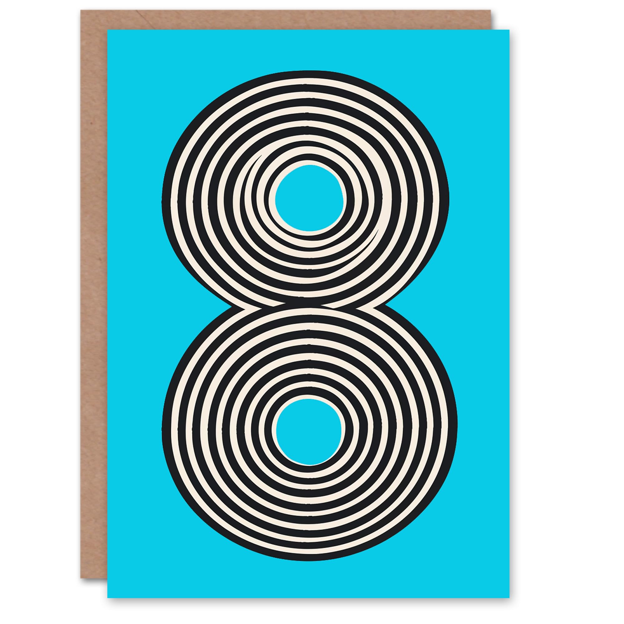 Artery8 Birthday Card - 8th Birthday - Blue