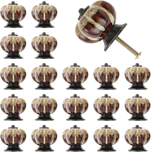 Miniatura 10 de Tiradores para cajón con forma de calabaza, de cerámica, con estampado de leopardo