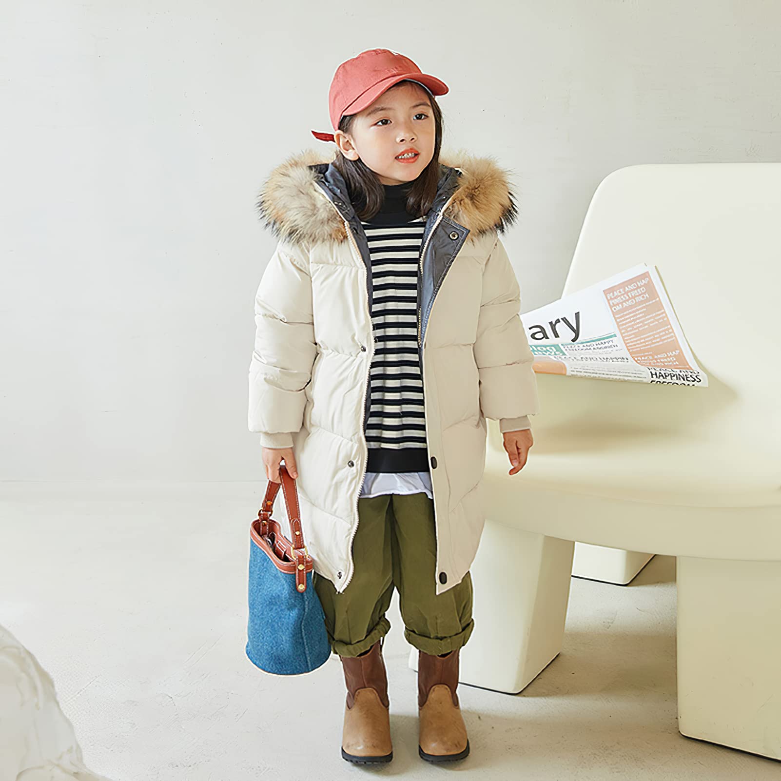 amropi Abrigo para Niño Niña Chaqueta con Capucha Caliente Invierno Ropa por 2-10 años