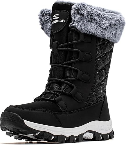 HOBIBEAR - Botas de nieve de invierno para mujer