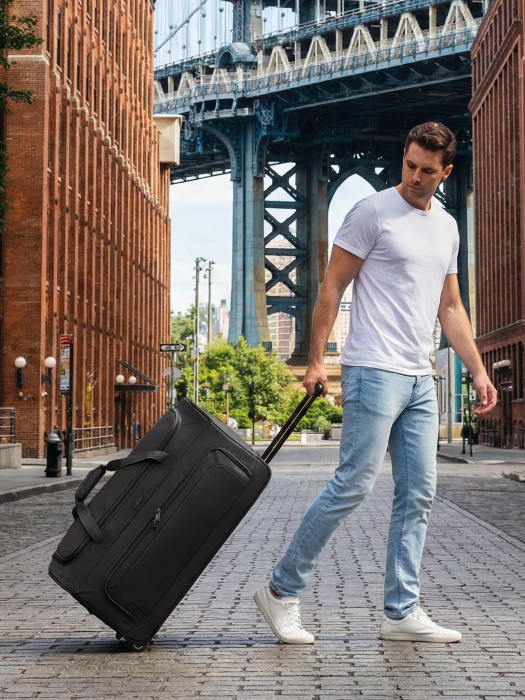 REDOLZ große L Trolley-Reisetasche mit Rollen 71 cm 81 Liter