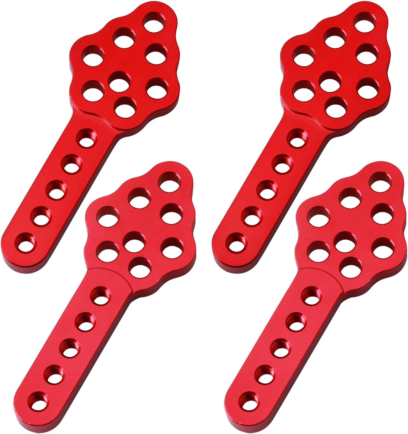 Aluminum Shock Mount Lift Kit Set for 1/10 Axial SCX10 90046 D90 D110 RC Crawler Car Truck Upgrades Parts (Red)