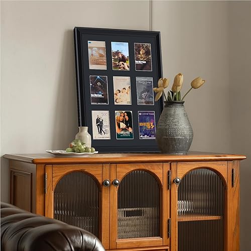 Miniatura 4 de Caja de cinta de casete, marco de exhibición de cinta de cassette, pantalla de cinta de casete y caja, marco de pantalla de 9 cintas, marco de