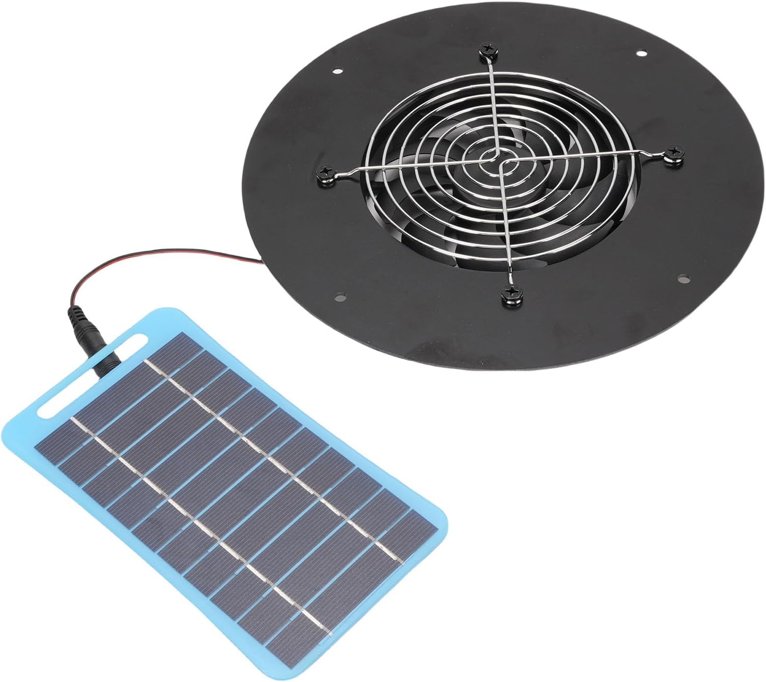 5W Solar Panel Fan Kit Solar Powered Exhaust Fan Portable with IP65 for Chicken Coops Greenhouses Sheds Pet Houses