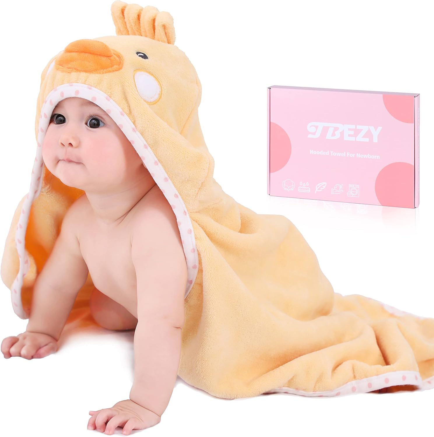 Hooded Baby Towel - 3 Pack Soft And Cute Animal Design Baby Bath Towel For - Baby Towel With