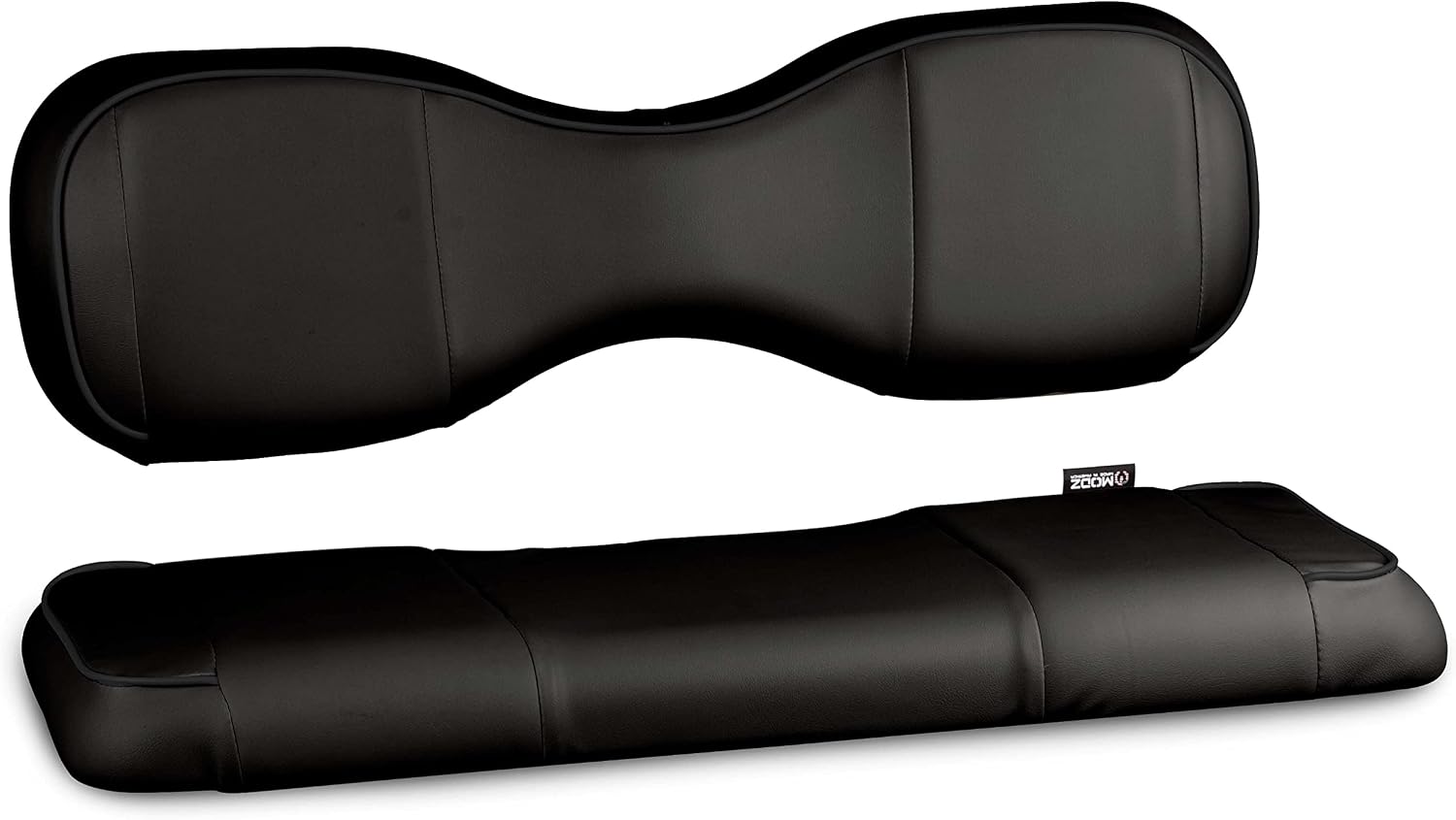 MODZ® RC Custom Golf Cart Rear Seat Covers - Black Base - No Pattern