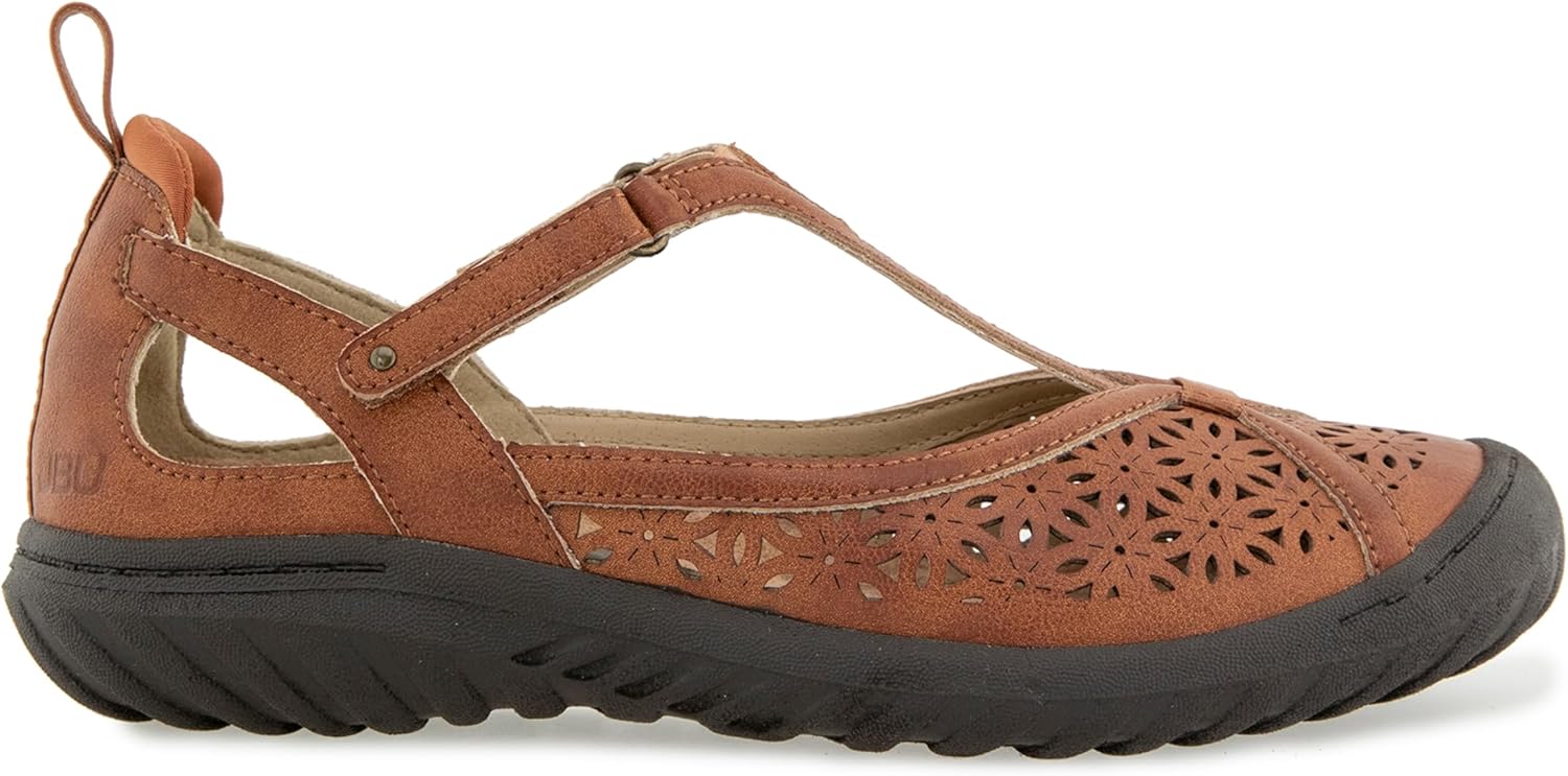 JBU Women's Daffodil Comfort Casual Mary Jane T-Strap Flats