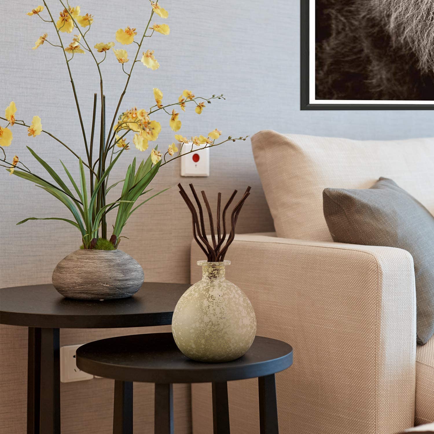 7Inch 100 Pcs Brown Wavy Rattan Reed Diffuser Sticks Fragrance Diffuser Replacement Refill Sticks