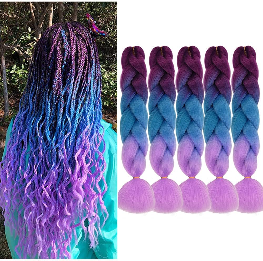 Purple-Lake Blue-Light Purple