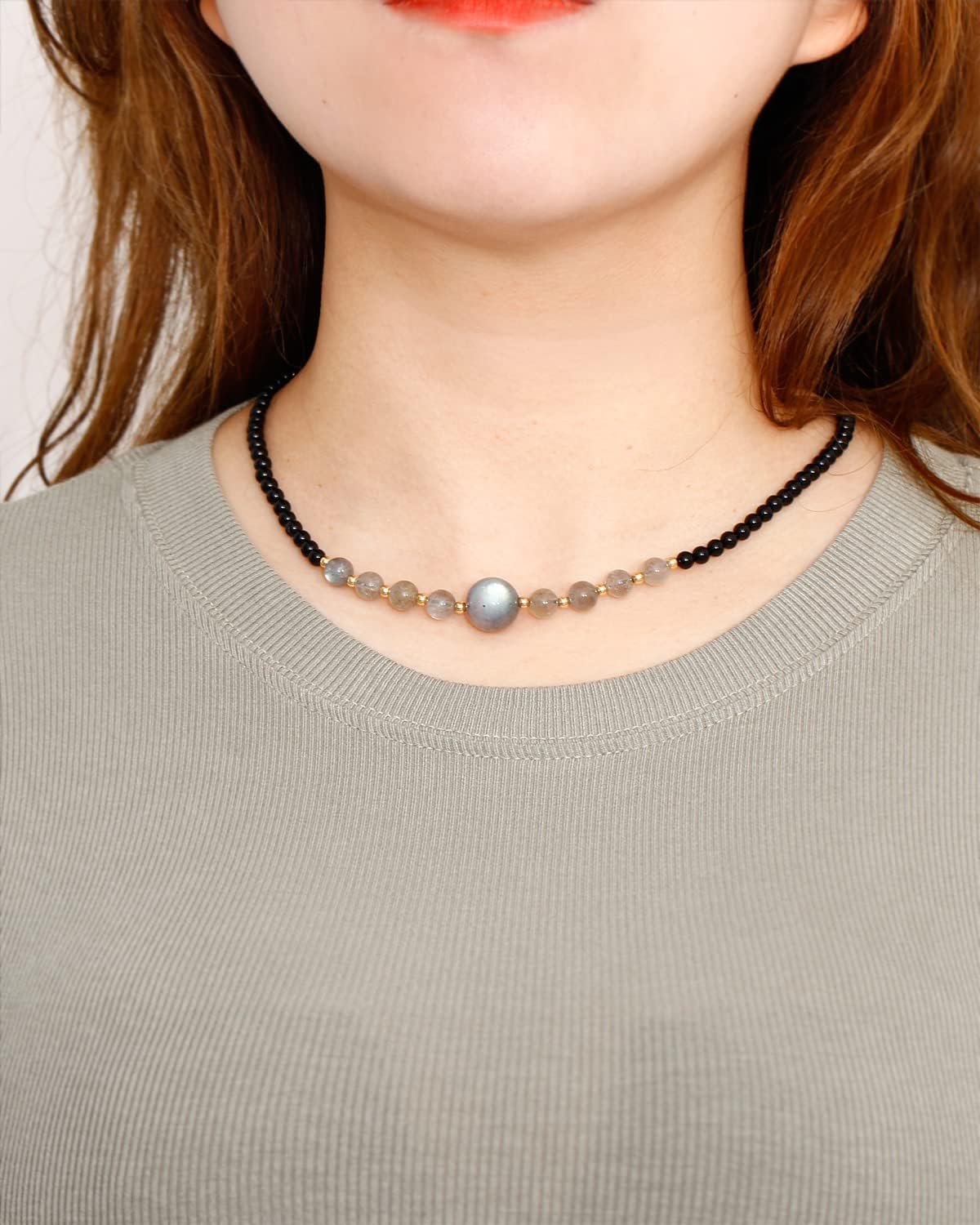 Jewever Moonstone Amethyst Citrine Crystal Necklaces Choker Necklace for Women Healing Crystals and Gemstone Necklaces Balance Meditation Jewellery Gifts - Image 4