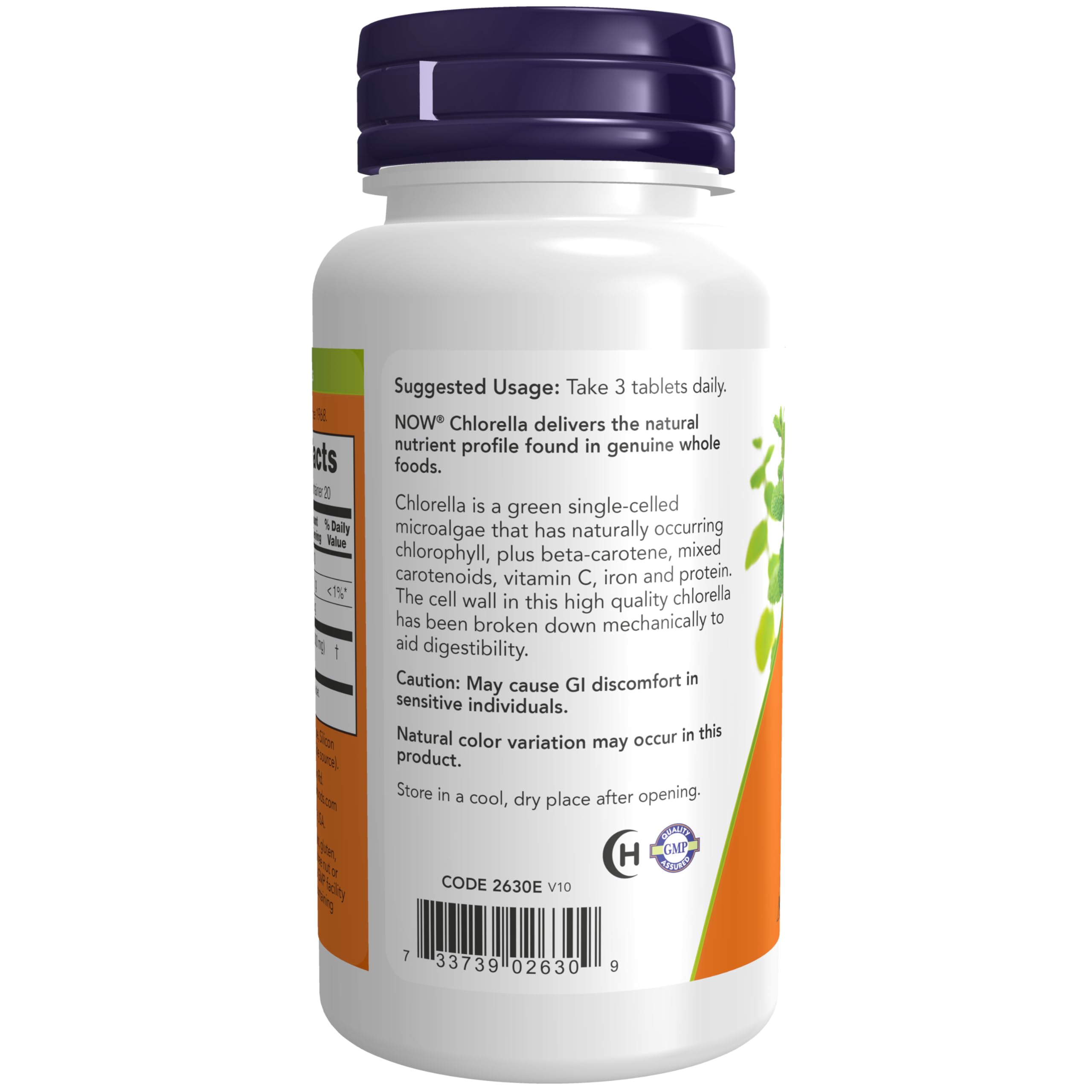 Now Supplements, Chlorella 1,000 mg, Super Green, 60 Tabs — Amazon image 3