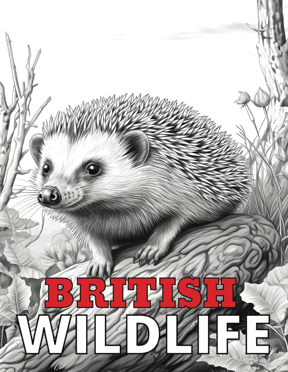 British Wildlife: Grayscale Coloring Book