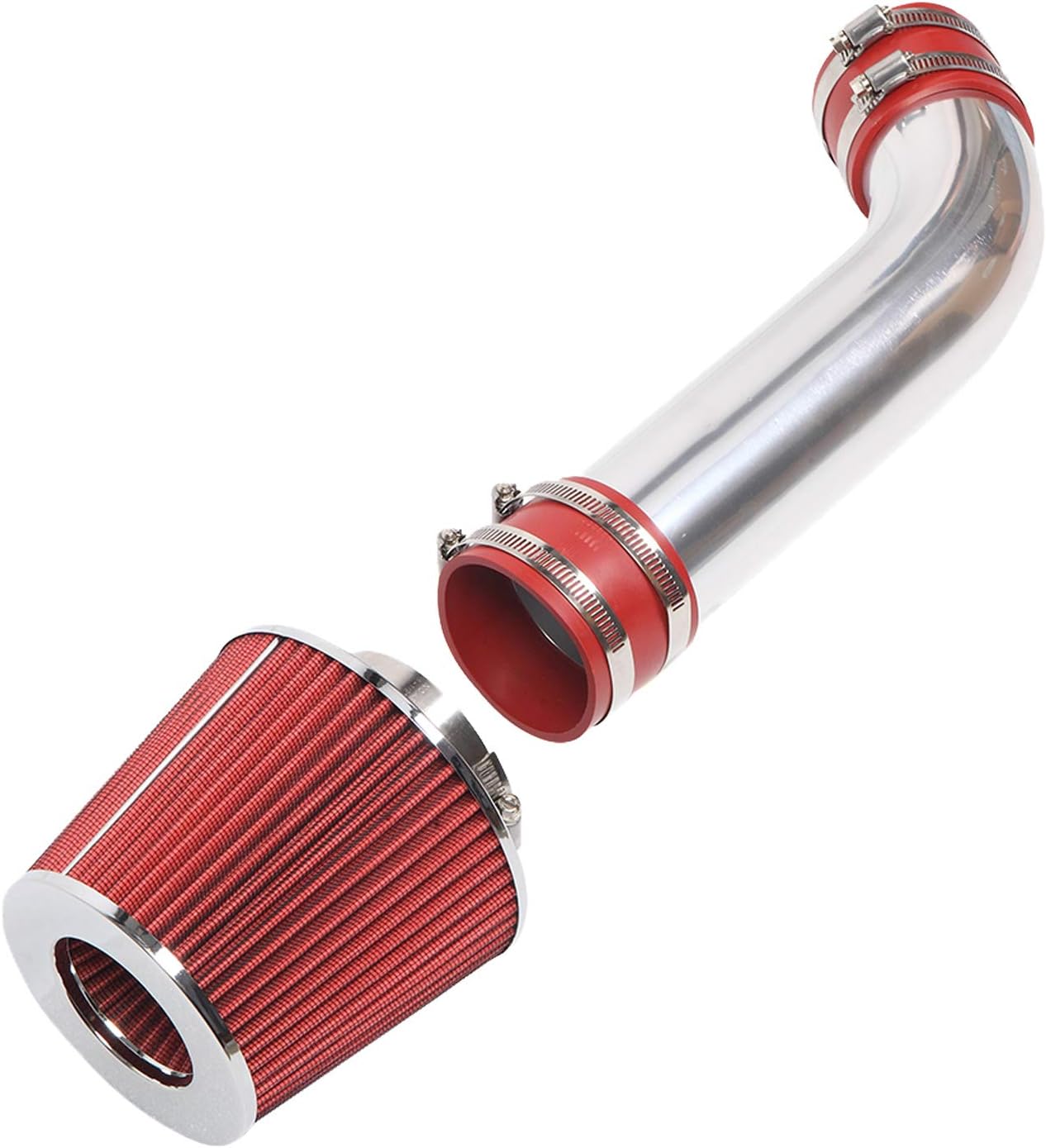3 inch Intake Pipe Cold Air Intake with Filter Fit for 2003 2004 2005 2006 Infiniti FX35 G35 & Fit Nissan 350Z 3.5L V6 (Red)