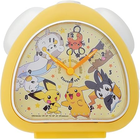 Amazon Co Jp ティーズファクトリー T S Factory 目覚まし時計 ポケットモンスター おむすびクロック でんきタイプ アナログ 静音 連続秒針 イエロー Pm de ホーム キッチン