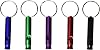 TruePower 40-0455 Aluminum Emergency WhistleSurvival Whistle with Keychain, 5 Piece