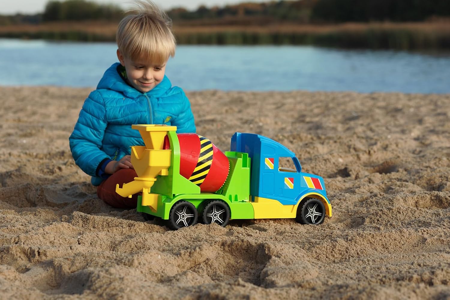 Wader 36341 Magic Truck Concrete Mixer 59.5 cm for Children from 3 Years Suitable as a Gift for Creative Play