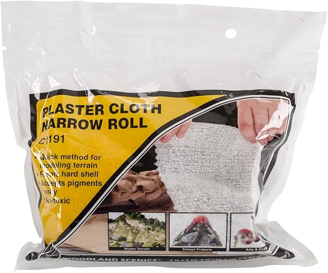 Woodland Scenics C1191 Plaster Cloth Roll 4-inch x 180-inch