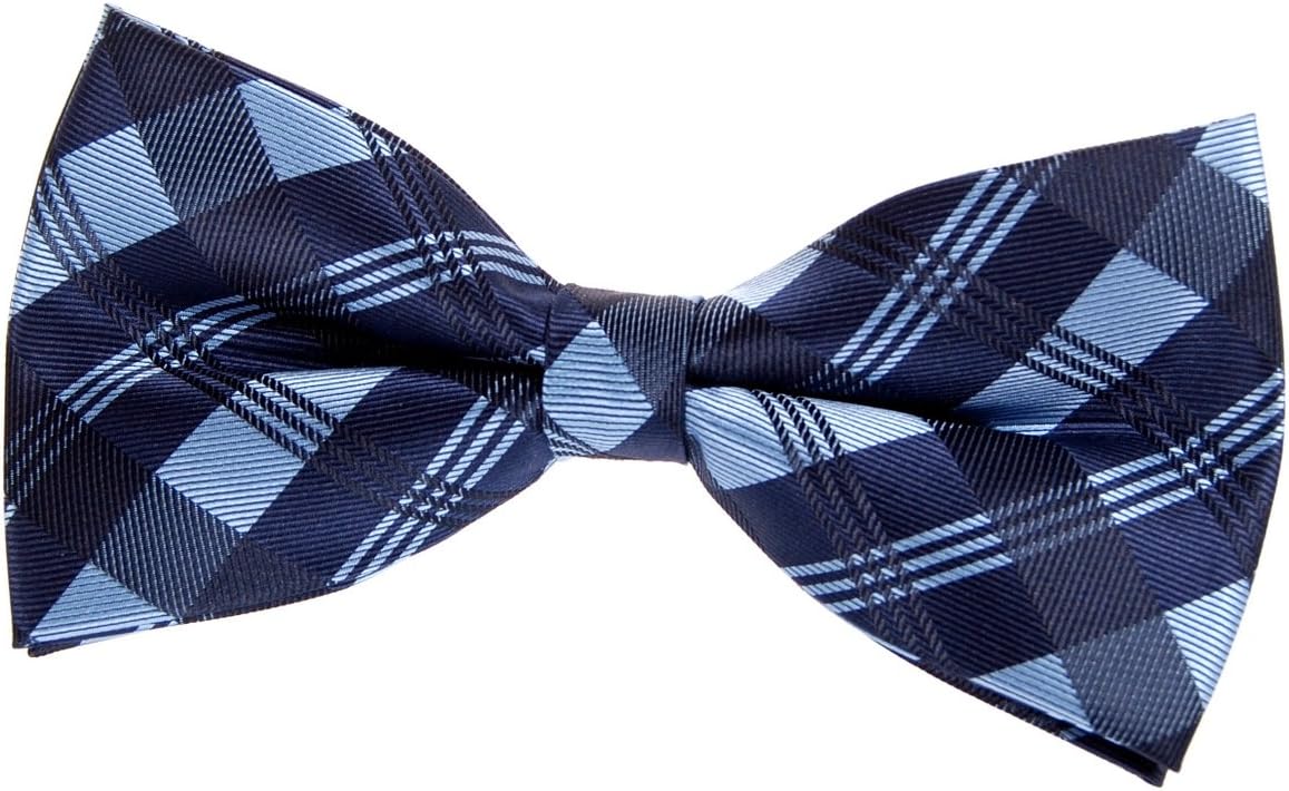 Classic Plaid Patterns Woven Microfiber Pre-tied Bow Tie (5")