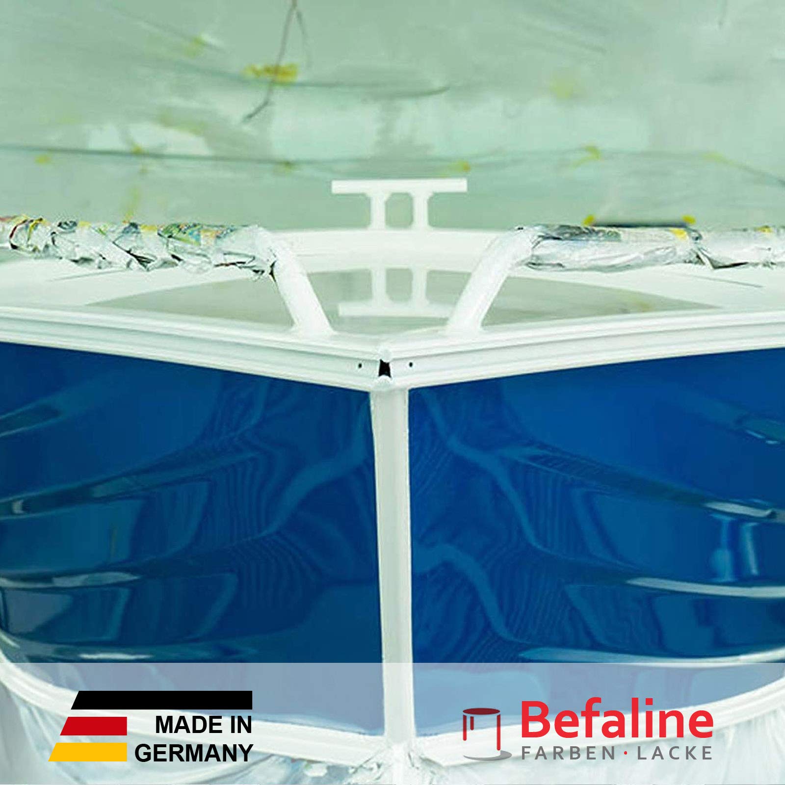 BEFA-15 Premium 1K Vernis transparent PU pour bois et métal I 2,5 l Rouge feu brillant I Vernis résistant pour bateau, escalier et parquet pour intérieur et extérieur I Protection UV sans