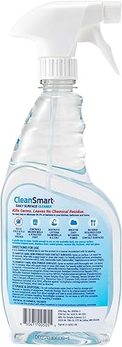 CleanSmart Daily Surface Cleaner and Pet-Safe Disinfectant, Kills 99.9% of Viruses, Bacteria, 23 ounce Bottle (Pack of 2)(23 Fl Oz (Pack of 2))