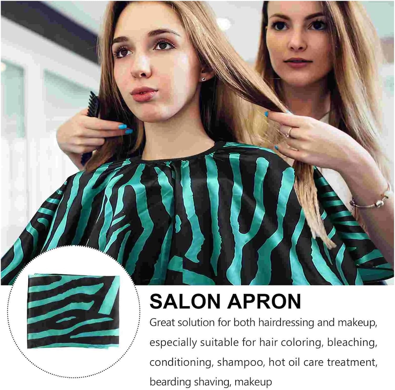 Adjustable Neck Wrap Waterproof Satin Cape Salon Apron Hair Cutting Barber Gown Care Styling Haircut