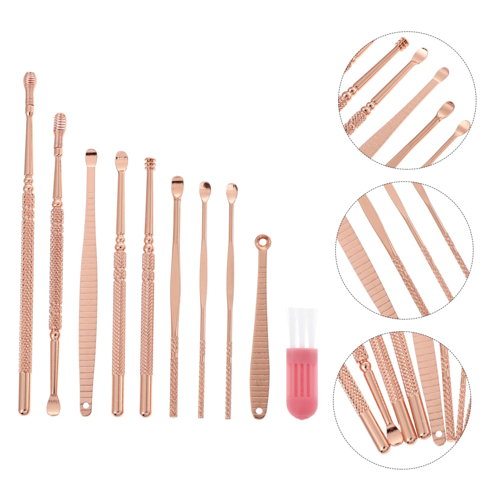 FOMIYES Ear Wax Cleaner Tool Set 10 Stainless Steel Ear Spoons Gentle Removal for Baby Adults Easy to Use Cle