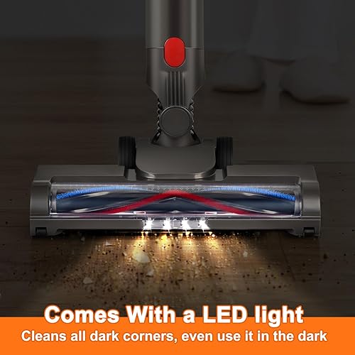 Miniatura 5 de Accesorios de vacío Motorhead compatibles con accesorio para Dyson V7 V8 V10 V11 V15 - Con luz LED, cabezal de limpieza de cepillo de cerdas V-turbo