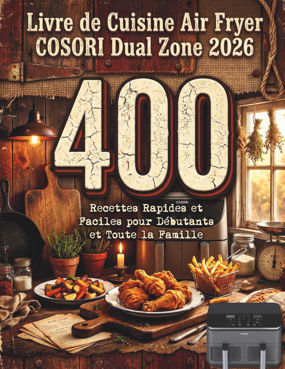Livre de Cuisine Air Fryer COSORI Dual Zone 2026: 400 Recettes Rapides et Faciles pour Débutants et Toute la Famille
