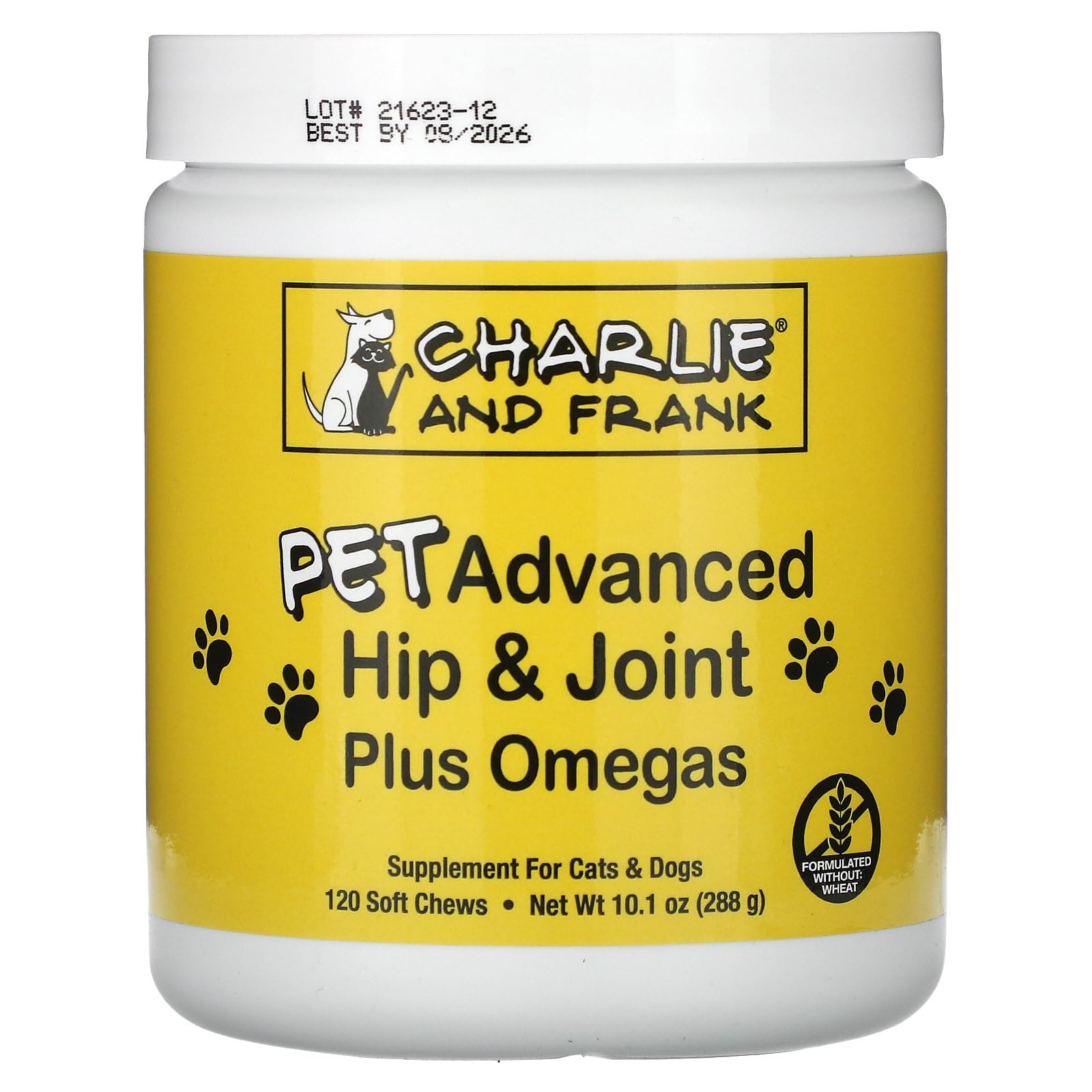 Charlie & Frank Pet Advanced Hip & Joint Plus Omegas 120 Soft Chews