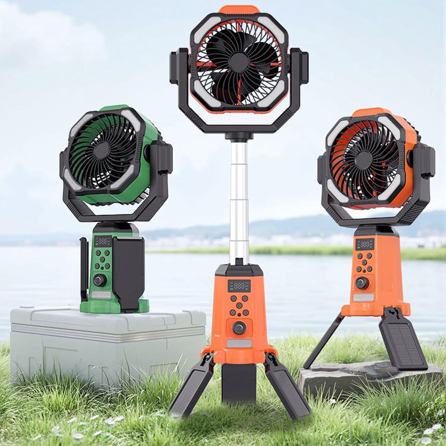 ABS Built Camping Fan with Not Slip Bottom 8 Hours Continuous Use Perfect for Backpacking Journeys Compact Outdoor Fan