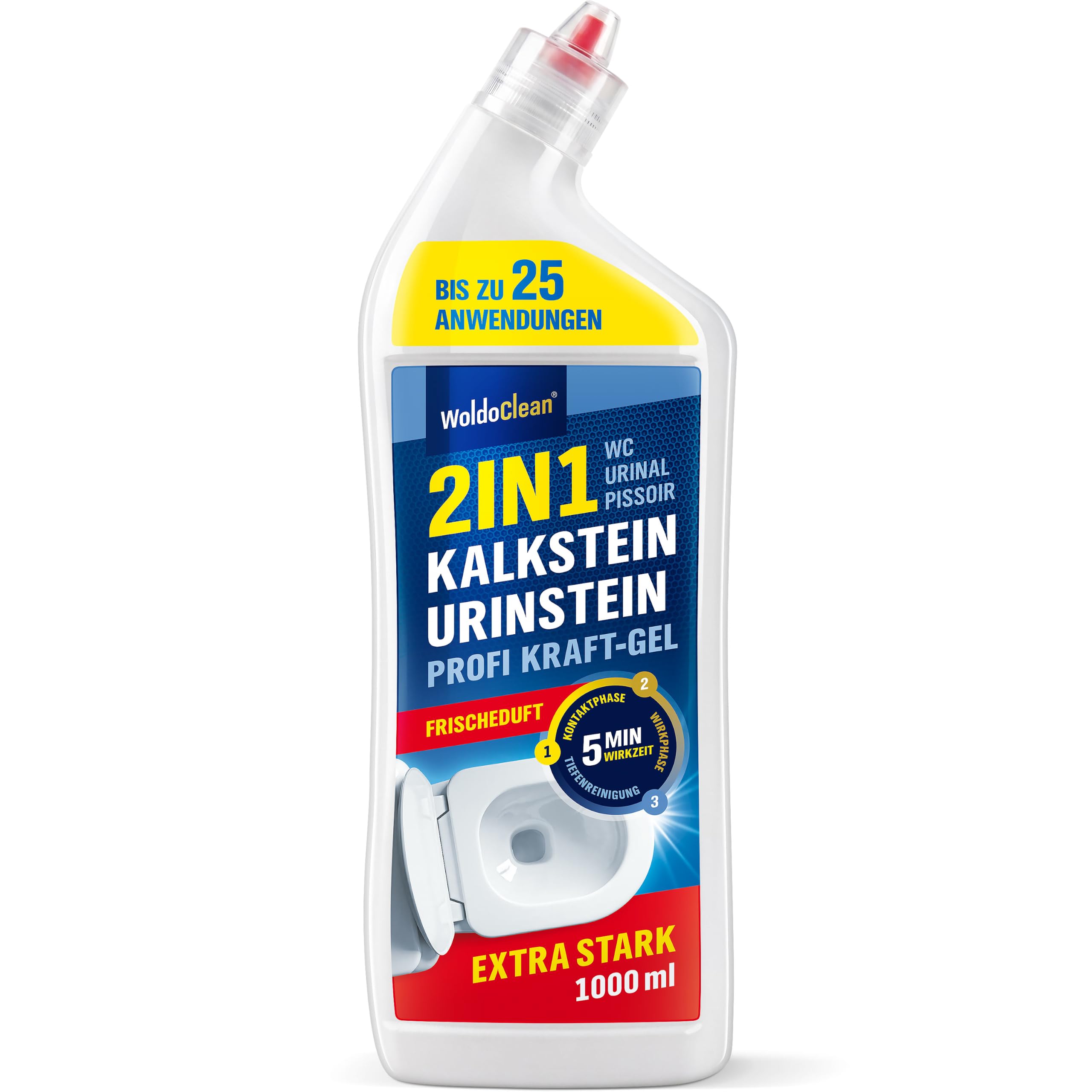 WoldoClean 2in1 Urinsteinentferner extra stark Gel 1L - Urin Kalk Toilette