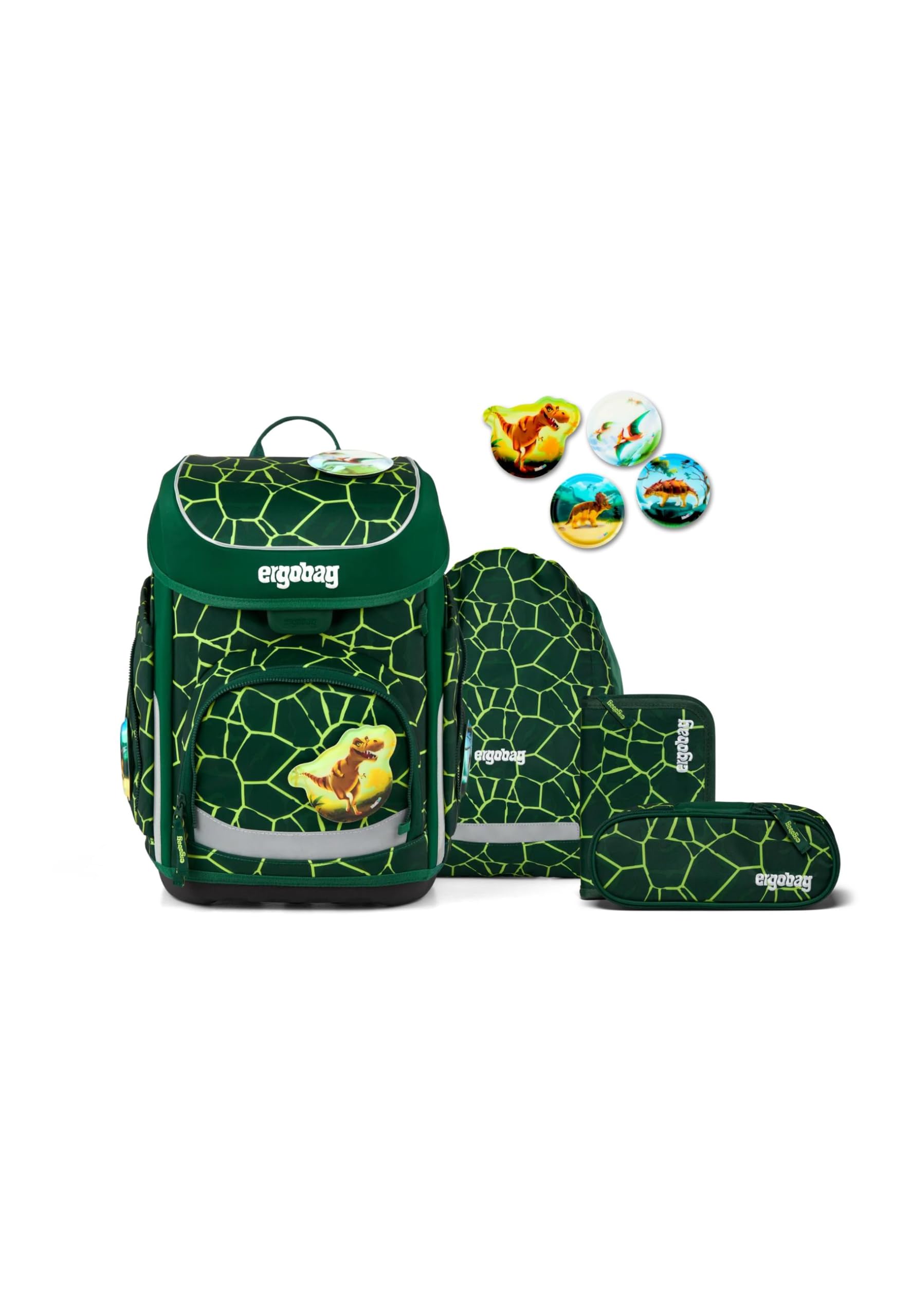 ergobag Kostka do nauki klasyczny ergonomiczny plecak szkolny 5-częściowy zestaw pierwszej klasy