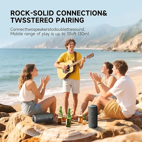 Miniatura 5 de Altavoz Bluetooth portátil, 30 W 360 sonido envolvente IPX7 impermeable altavoces de golf inalámbricos, altavoz TWS ruidoso al aire libre para