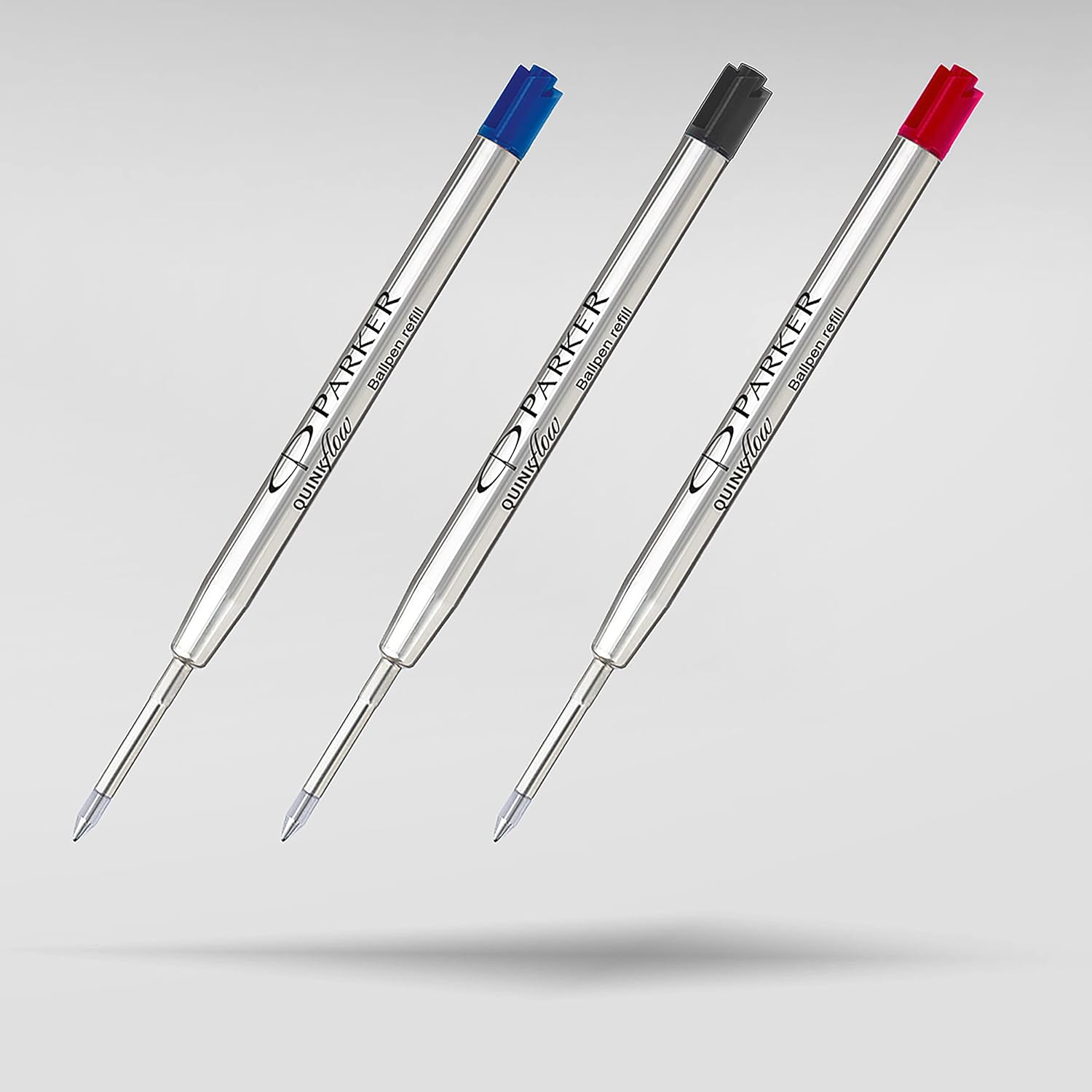 PARKER QUINKflow Ballpoint Pen Ink Refills, Medium Tip, Blue, 10 Count Value Pack : Everything Else