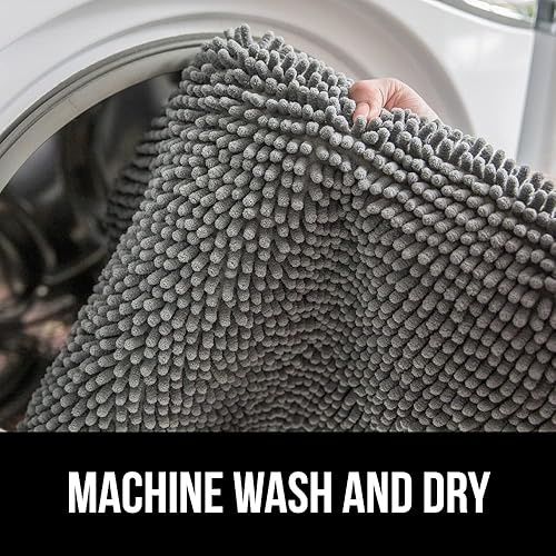 Miniatura 7 de Gorilla Grip - Tapete de baño de 36 x 24 pulgadas, de felpilla gruesa, suave y absorbente, secado rápido, de microfibra, con reverso de caucho, para