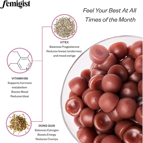 Miniatura 3 de Gomitas para el síndrome premenstrual y alivio de calambres menstruales con casteberry para el equilibrio hormonal de las mujeres, apoyo al dolor de