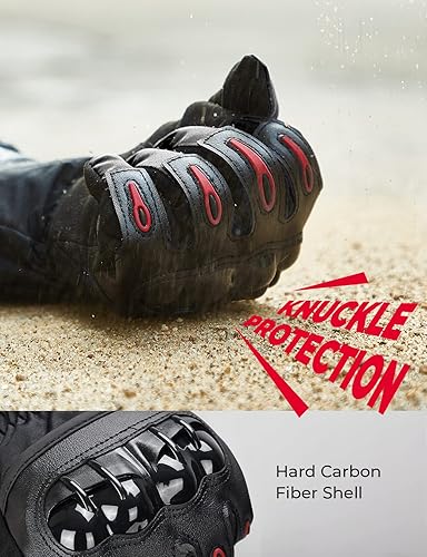 Miniatura 4 de KEMIMOTO Guantes de motocicleta de invierno para hombres y mujeres, guantes impermeables para pantalla táctil, para ATV, esquí, moto de nieve