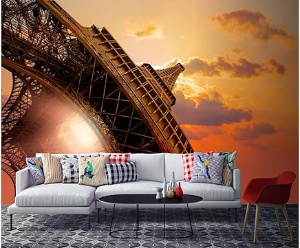 Avoir Images Autocollants Ville Europeenne Tour Eiffel Jaune Feuilles Papier le plus cool par