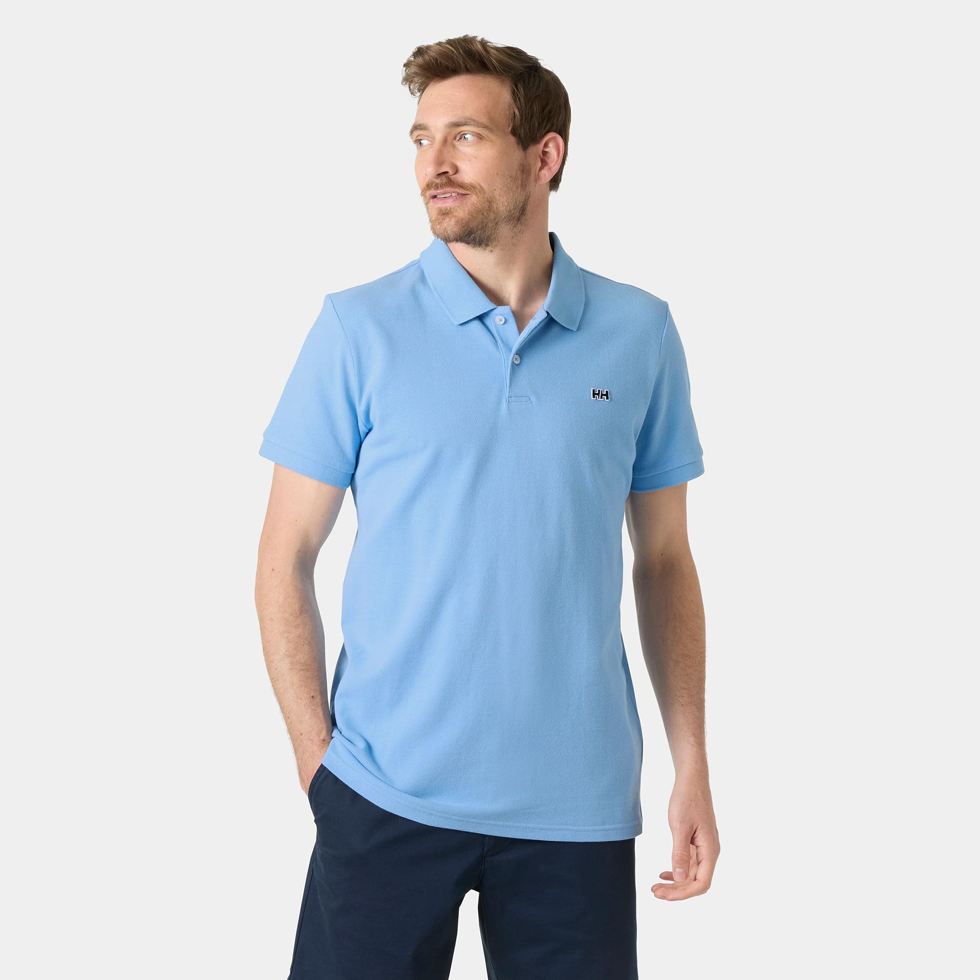 Helly Hansen Męskie polo Hudson, jasnoniebieskie, L, Jasnoniebieski, L