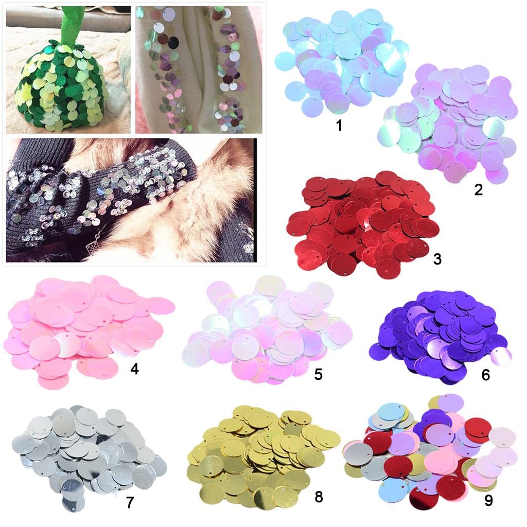 MERISHOPP Pack of 130Pcs Shiny Round Loose Sequins Paillettes Sewing Craft Jewelry Making Costume DIY Home Decor Ornaments 16Mm Dark PurpleCrafts|Sewing|Embellishments & Finishes|Sequins 2